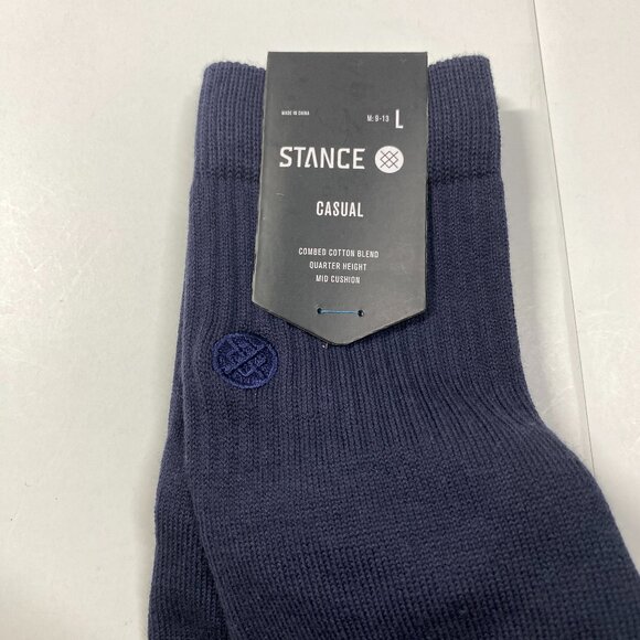 NWT Stance Quarter Socks - Navy Blue - Large - Picture 2 of 4